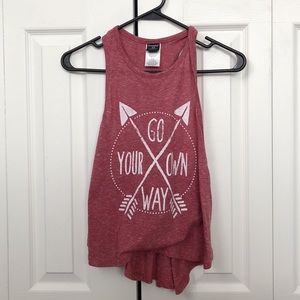 Red and White “Go Your Own Way” Tank Top